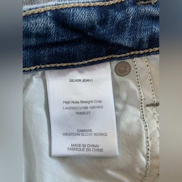 Silver Jeans High Note Straight Crop - Picture 5 of 5